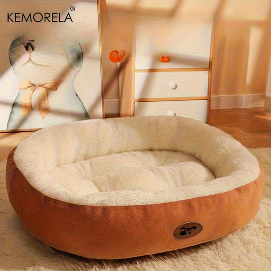 Oval Plush Pet Bed | Comleet