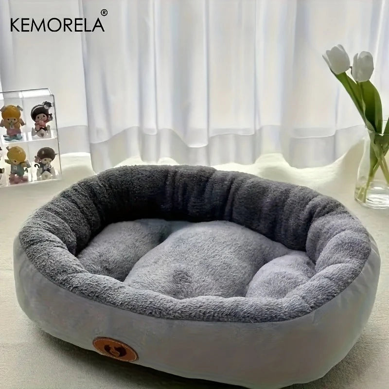 Oval Plush Pet Bed | Comleet