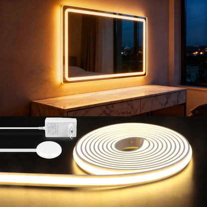 COB LED Neon Strip Light for Mirror & Cabinet – Dimmable, 24V (2m–10m)