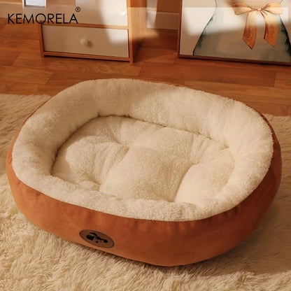 Oval Plush Pet Bed | Comleet