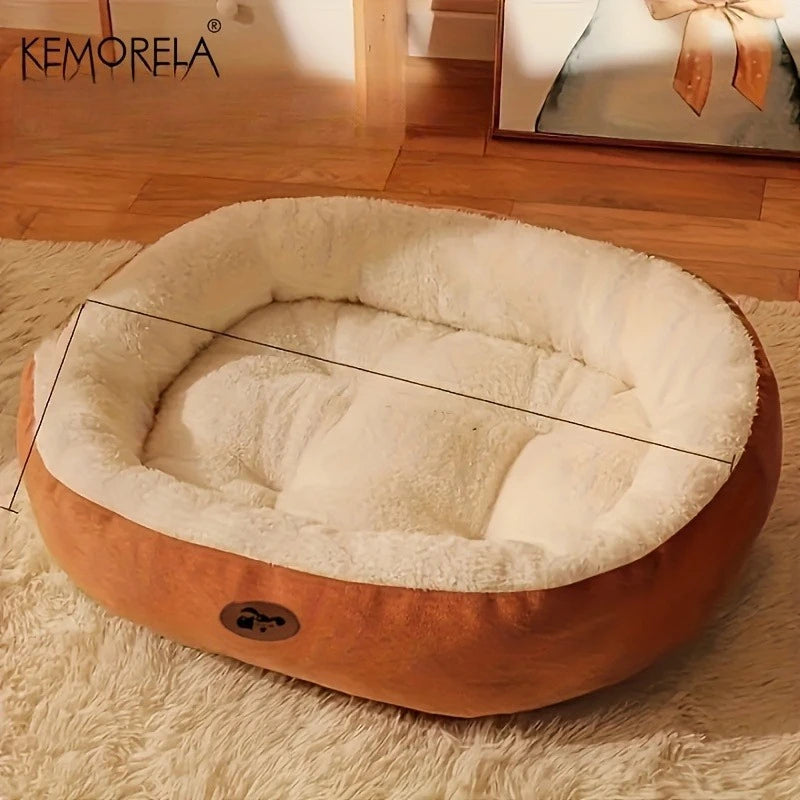 Oval Plush Pet Bed | Comleet