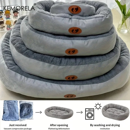 Oval Plush Pet Bed | Comleet