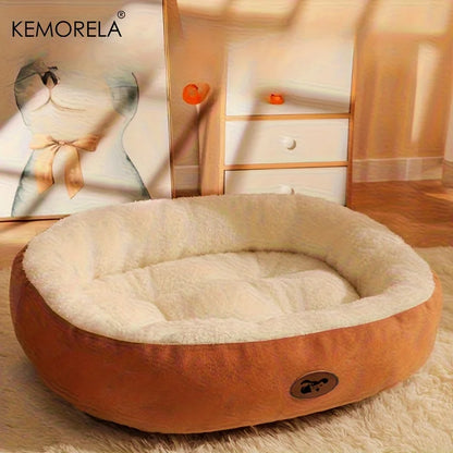 Oval Plush Pet Bed | Comleet