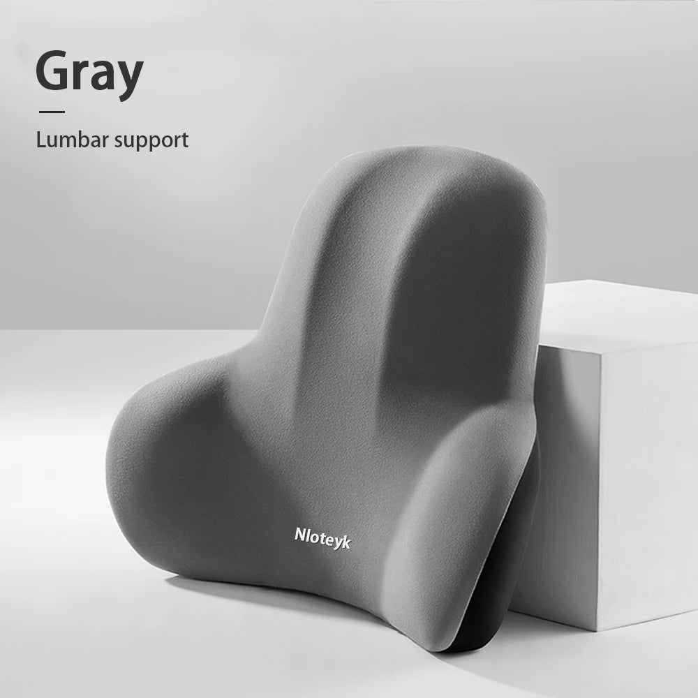 Memory Foam Car Neck & Lumbar Support Pillow