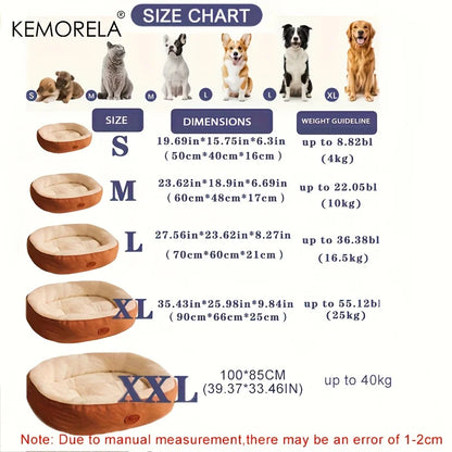 Oval Plush Pet Bed | Comleet
