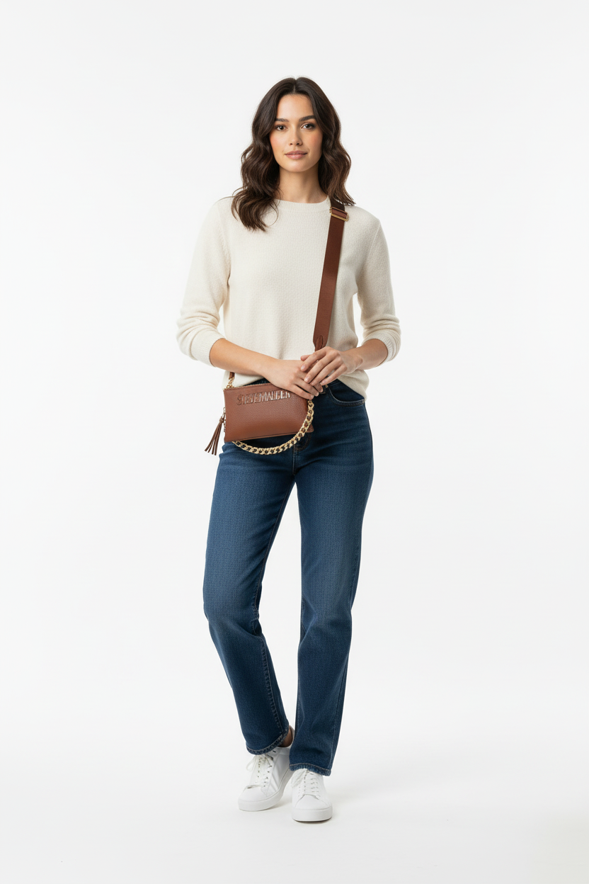 Model met tas, overzichtsfoto